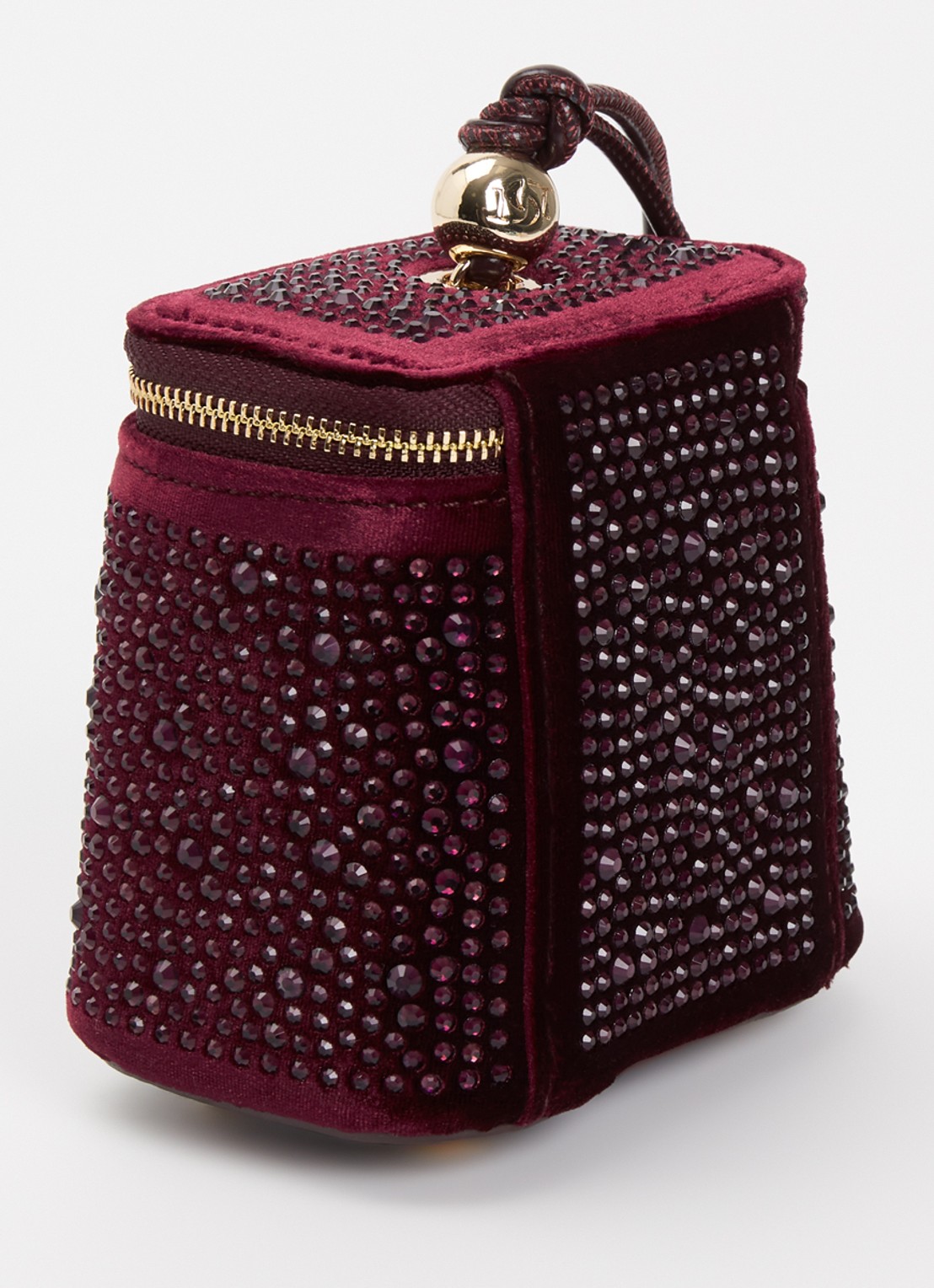 Dune London Surround make-up tas - achterkant 3 bordeauxrood