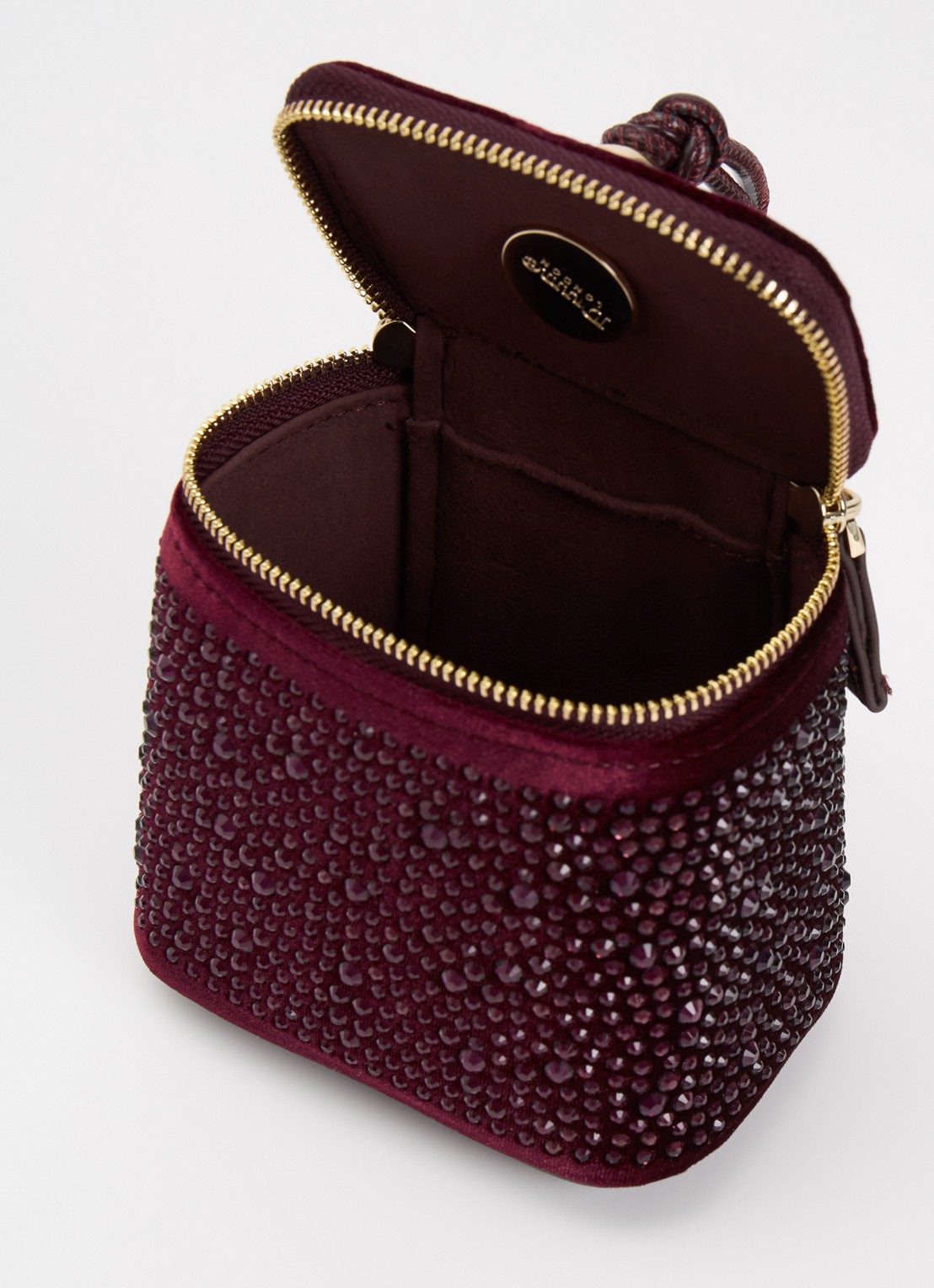 Dune London Surround make-up tas - detail bordeauxrood