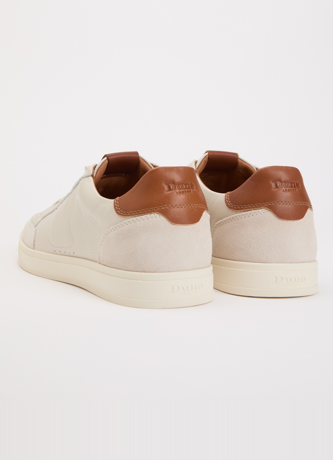 Dune London Tabor sneaker van leer - achterkant 5 wit