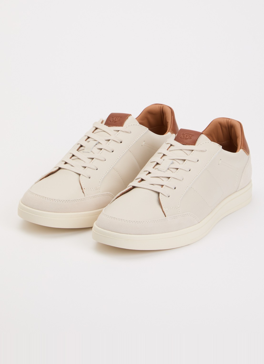 Dune London Tabor sneaker van leer - detail 2 wit