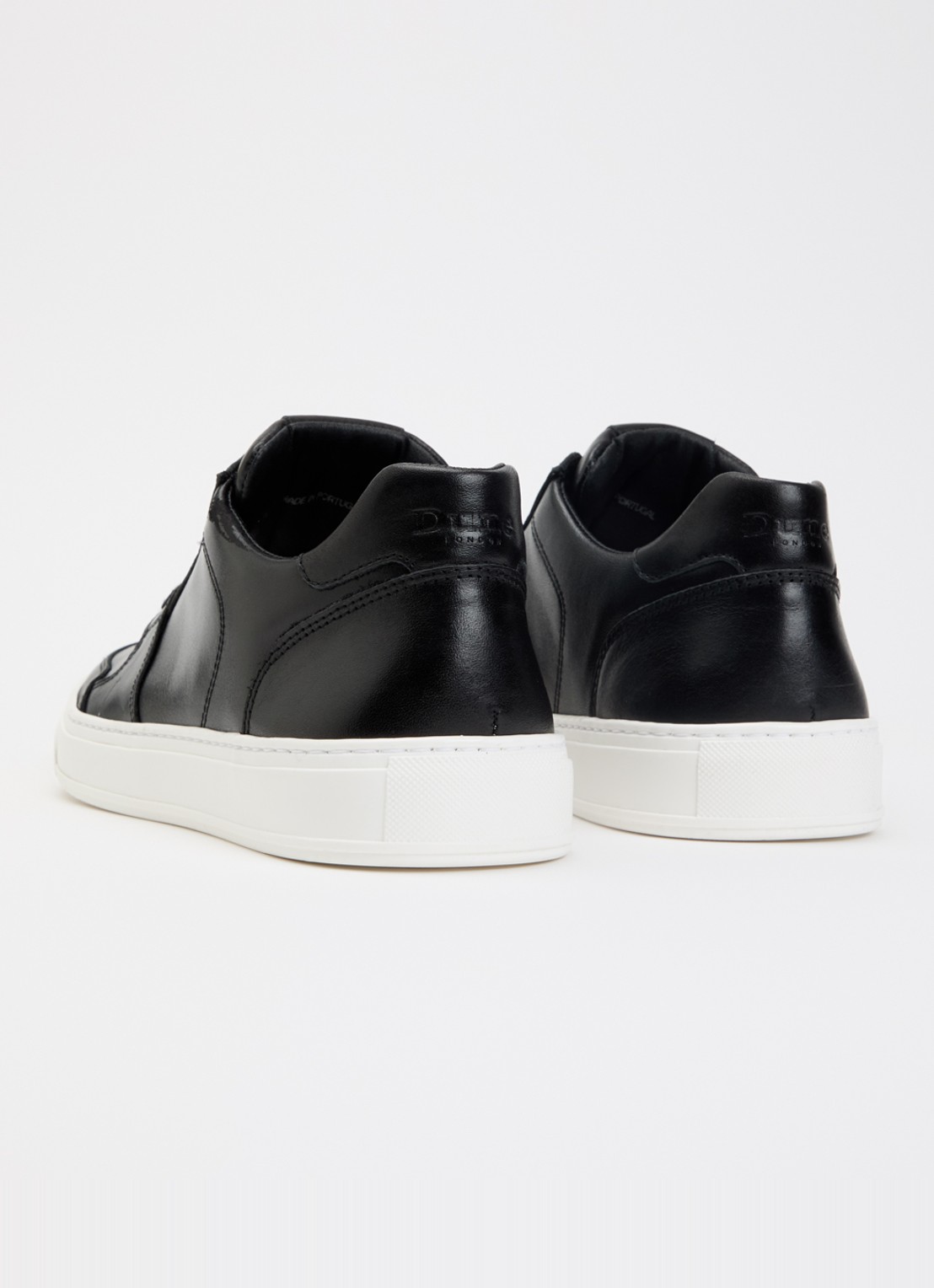 Dune London Tawly sneaker van leer met details van suède - achterkant zwart