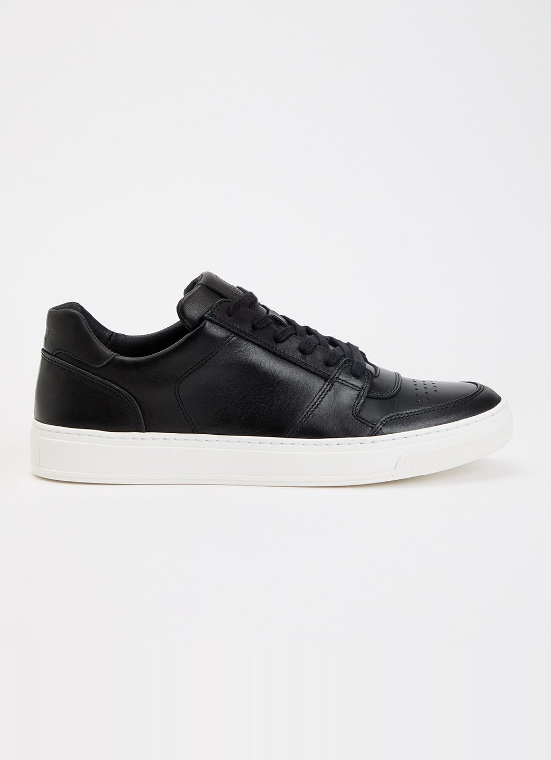 Dune London Tawly sneaker van leer met details van suède - voorkant 2 zwart