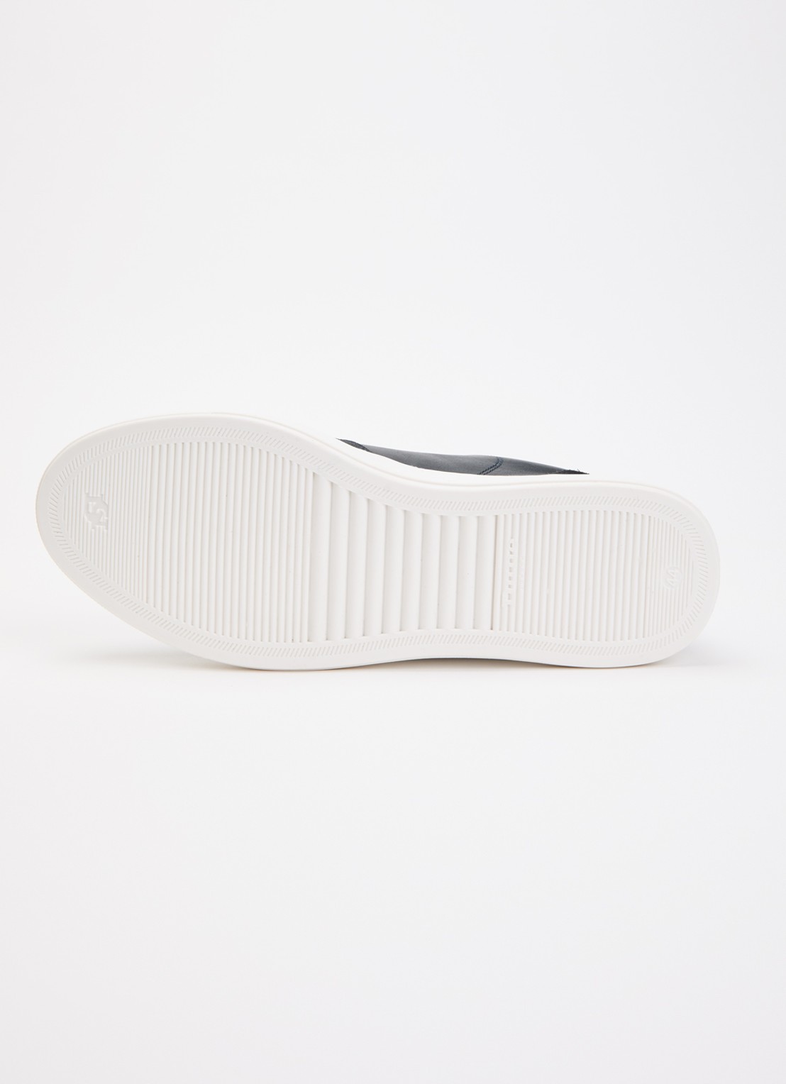 Dune London Tawly sneaker van leer met details van suède - detail 5 donkerblauw