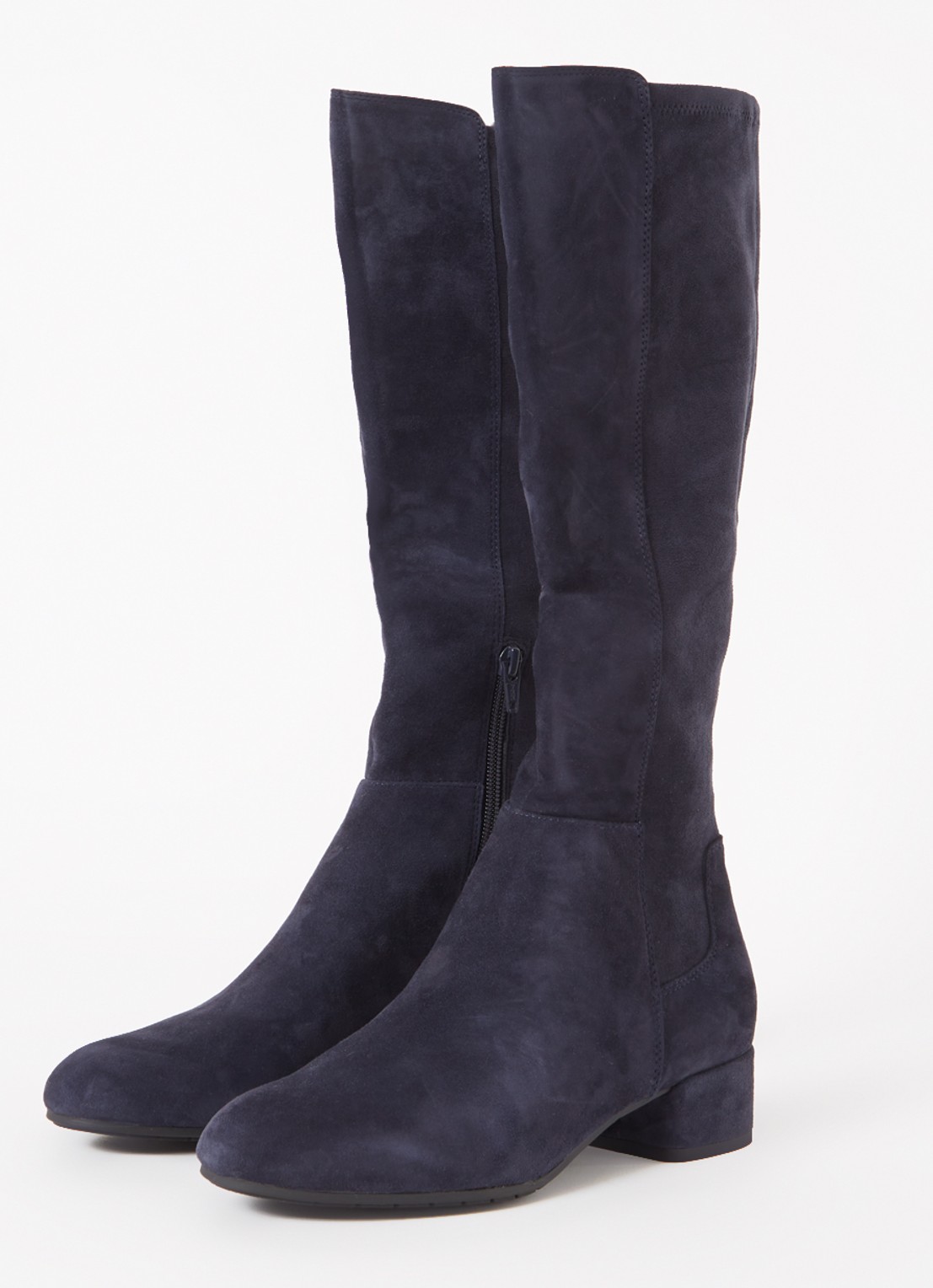 Dune London Tayla laars van suède - detail donkerblauw