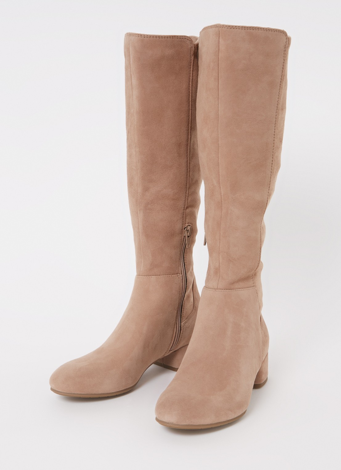 Dune London Tayla laars van suède - detail camel