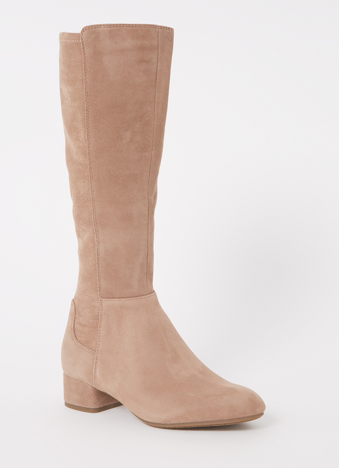 Dune London Tayla laars van suède - voorkant 4 camel