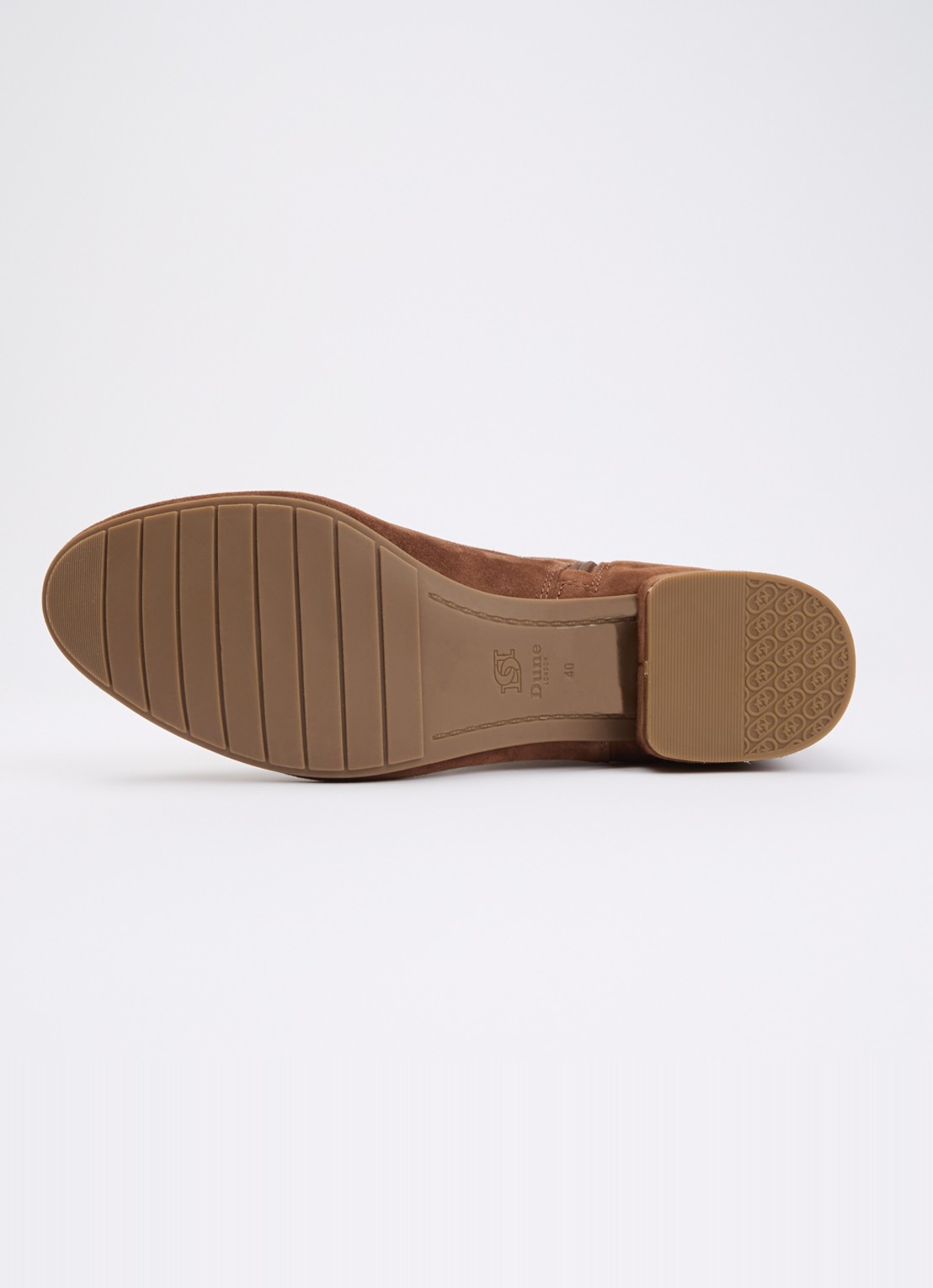 Dune London Tayla laars van suède - detail 3 cognac