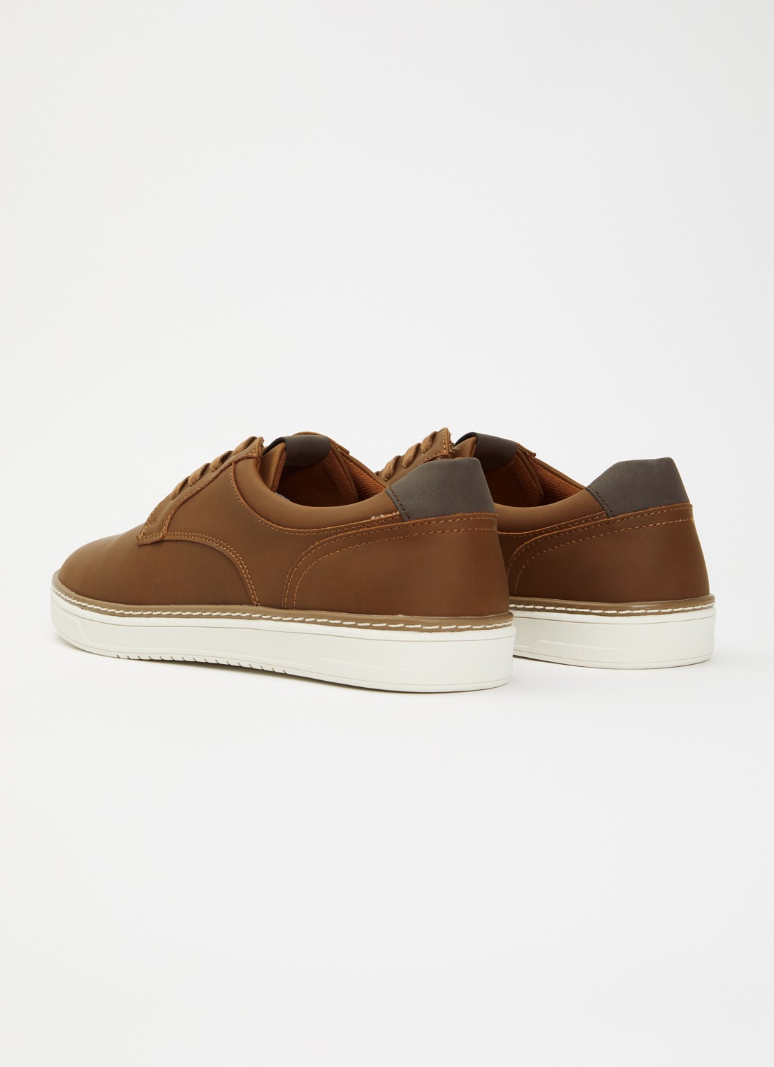 Dune London Teppy veterschoen - achterkant 5 bruin