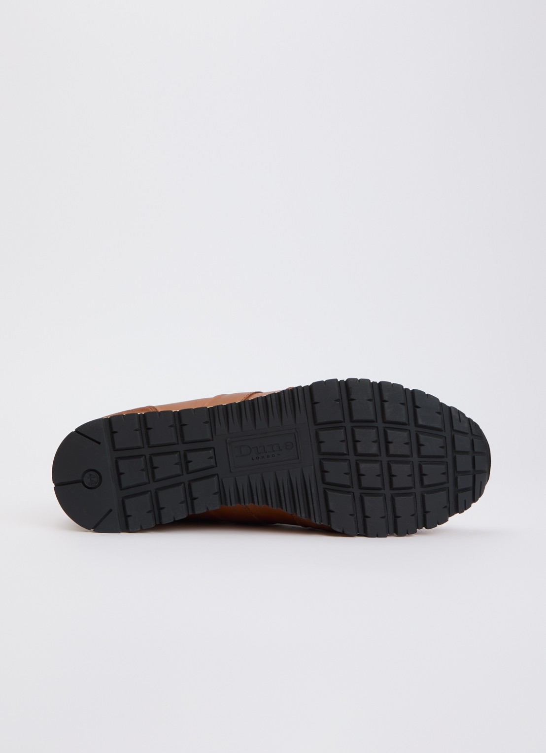 Dune London Thame sneaker van leer met ritsdetail  - detail 5 bruin