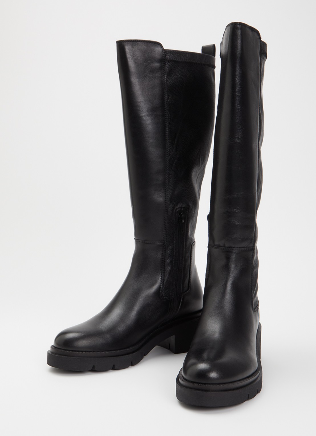 Dune London Toni bikerboot van leer - detail 2 zwart