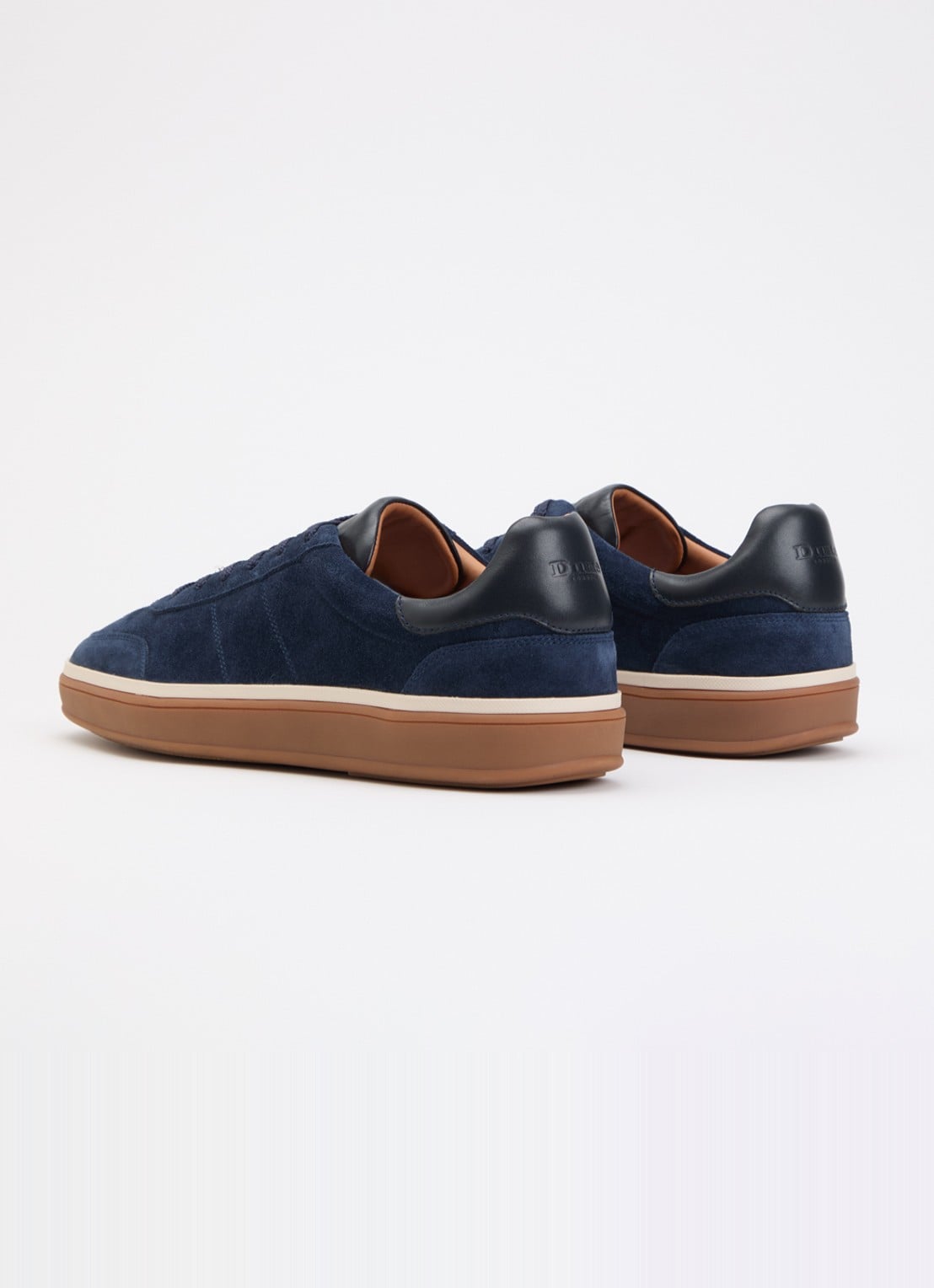 Dune London Tony sneaker van suède - achterkant 2 donkerblauw