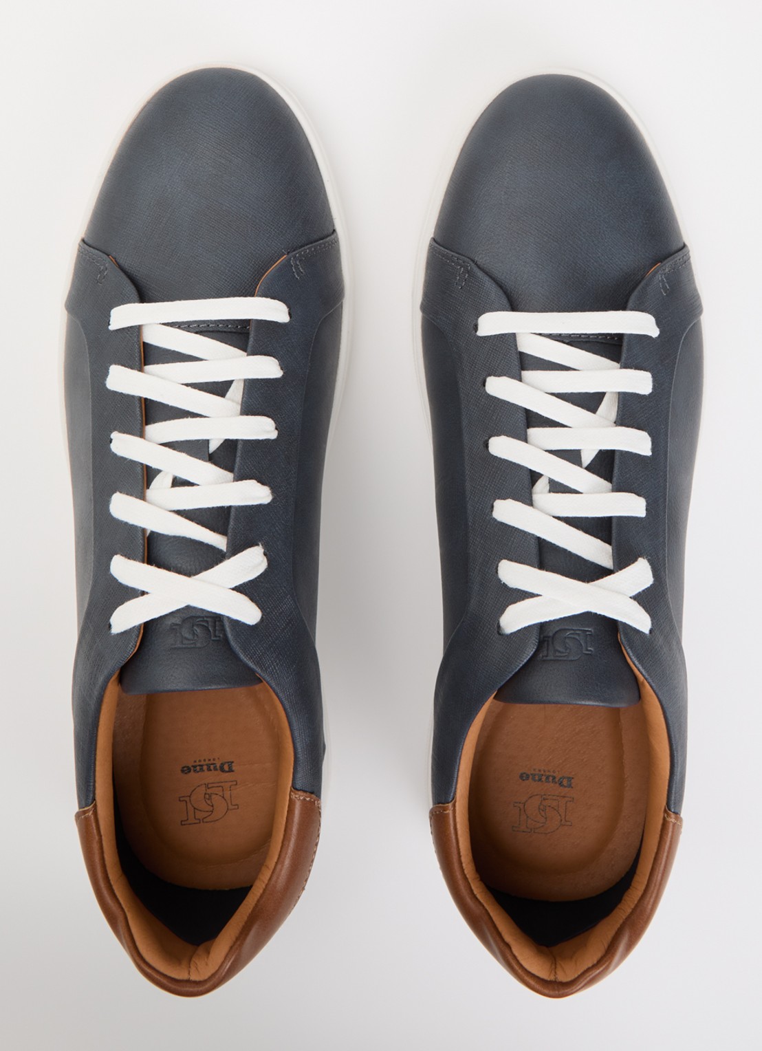 Dune London Traces sneaker - detail 4 donkerblauw