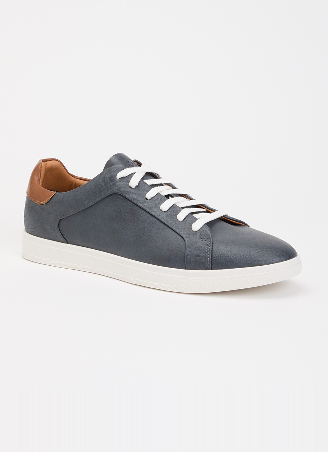 Dune London Traces sneaker - voorkant 2 donkerblauw