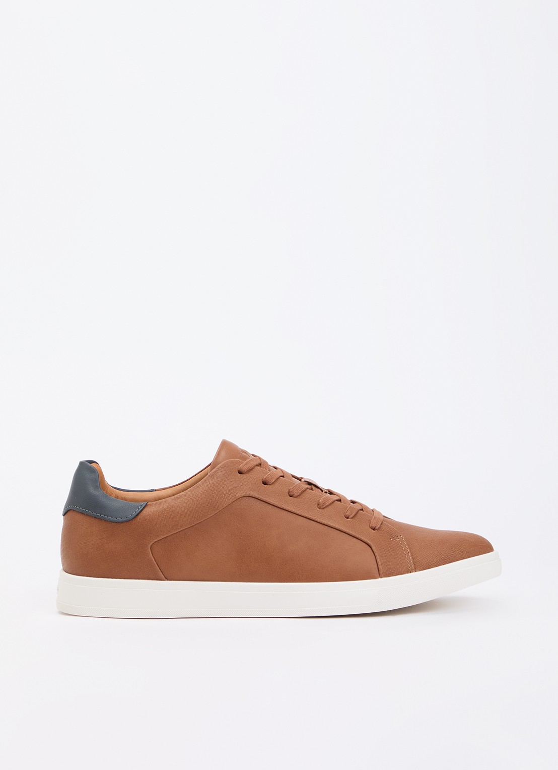 Dune London Traces sneaker - voorkant oranjebruin