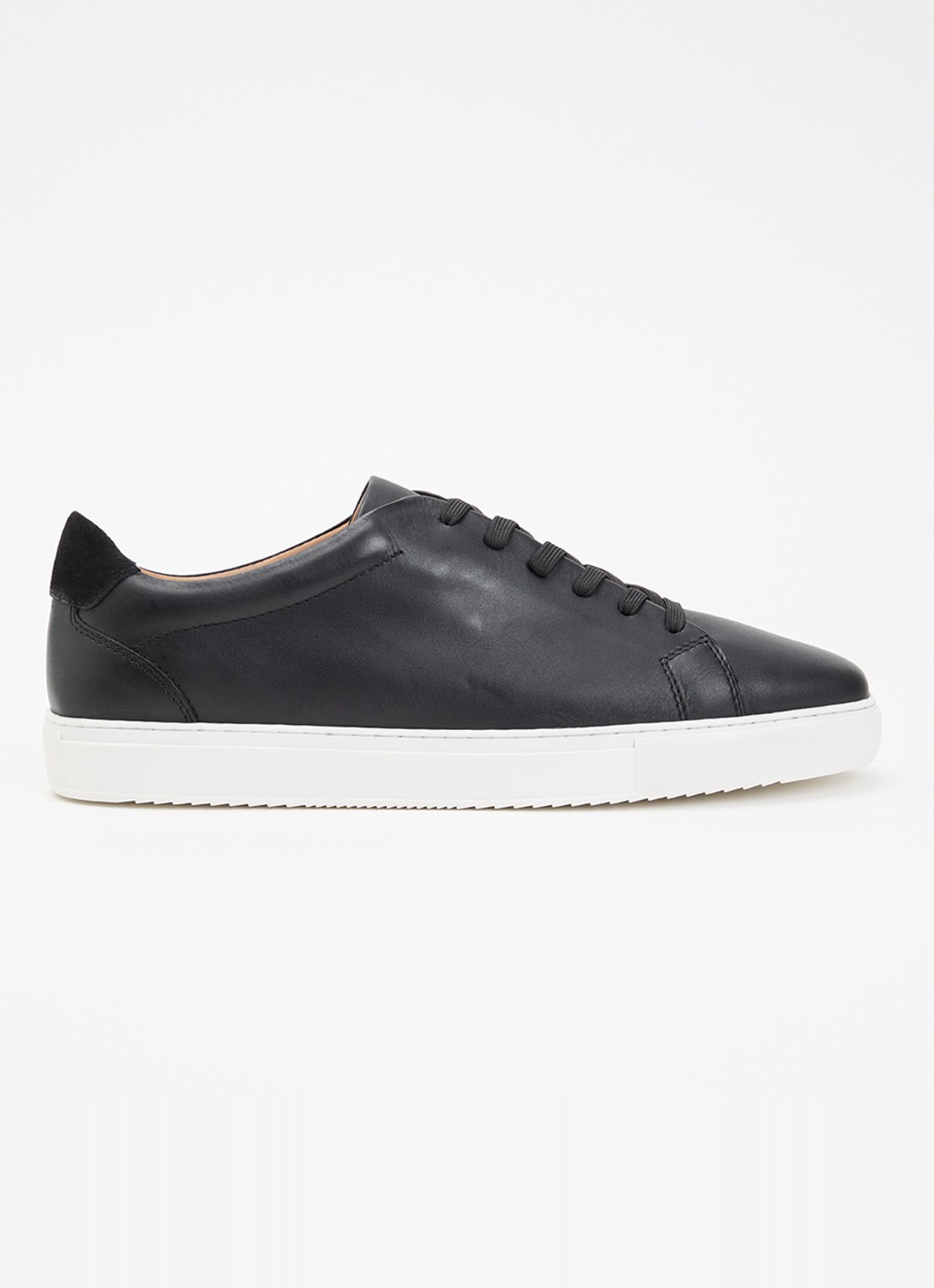 Dune London Trevons sneaker van leer  - voorkant 4 zwart