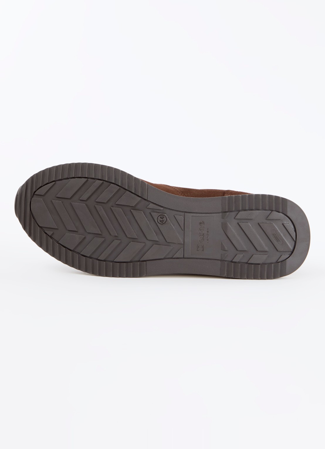 Dune London Trilogy sneaker van leer - detail 3 roodbruin