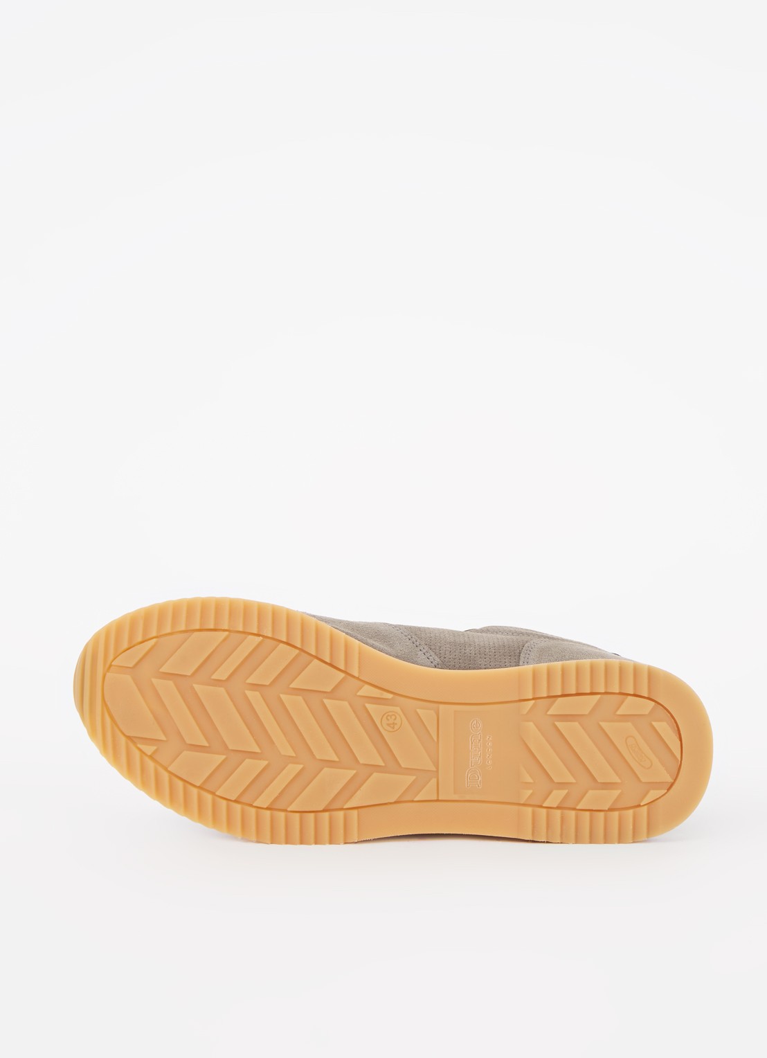 Dune London Trilogy sneaker van leer - detail 5 grijs