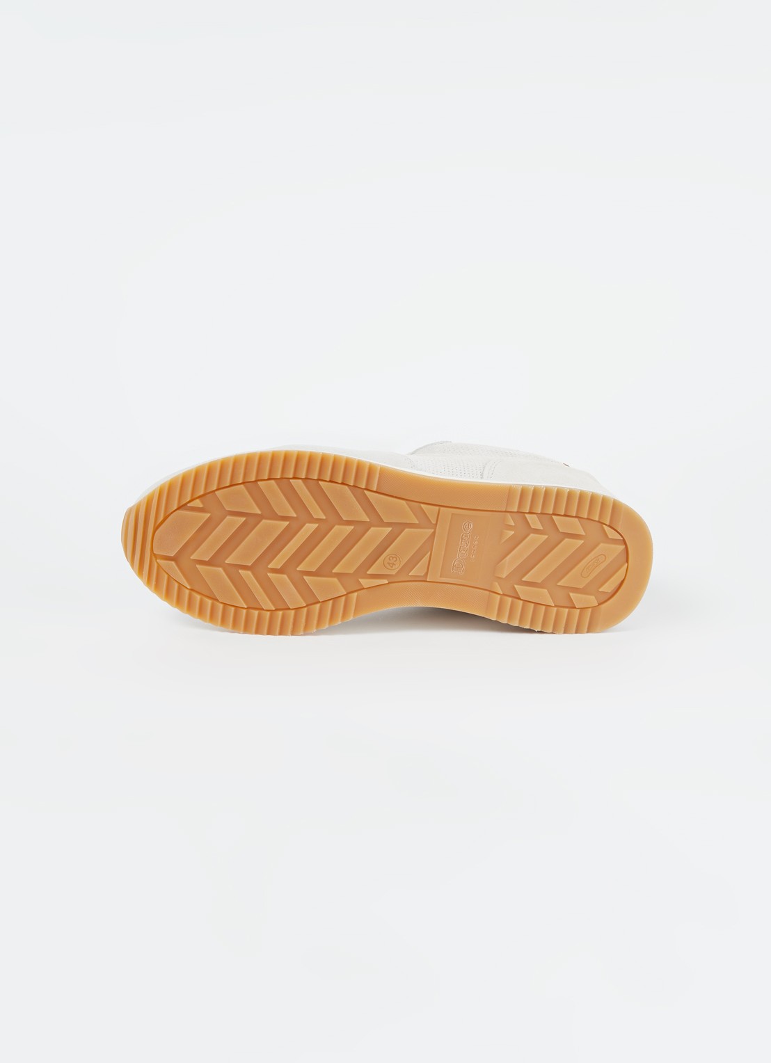 Dune London Trilogy sneaker van leer - detail 4 gebroken wit