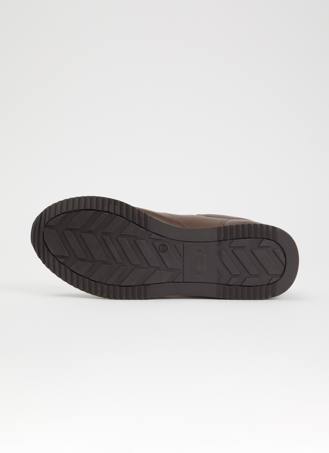 Dune London Trilogy sneaker van leer - detail 4 donkerbruin
