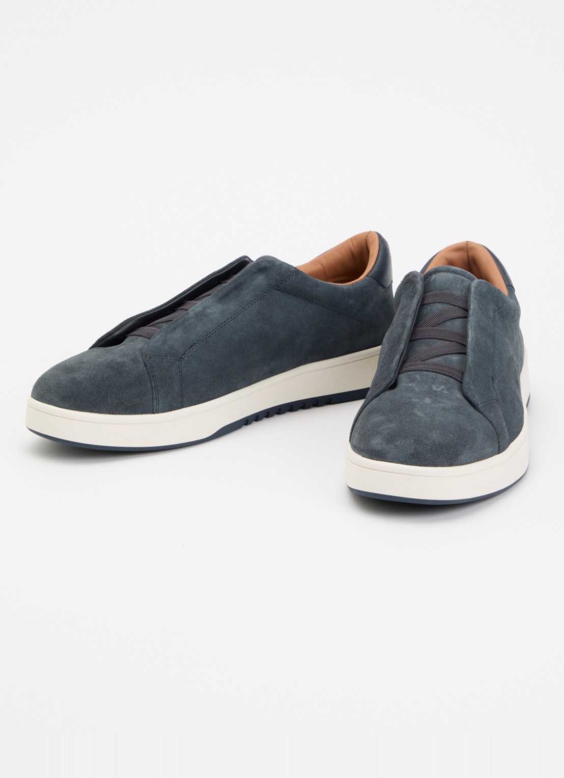 Dune London Troys sneaker van leer - detail staalblauw