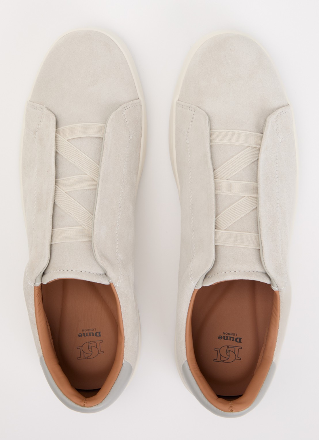 Dune London Troys sneaker van leer - detail 3 lichtgrijs