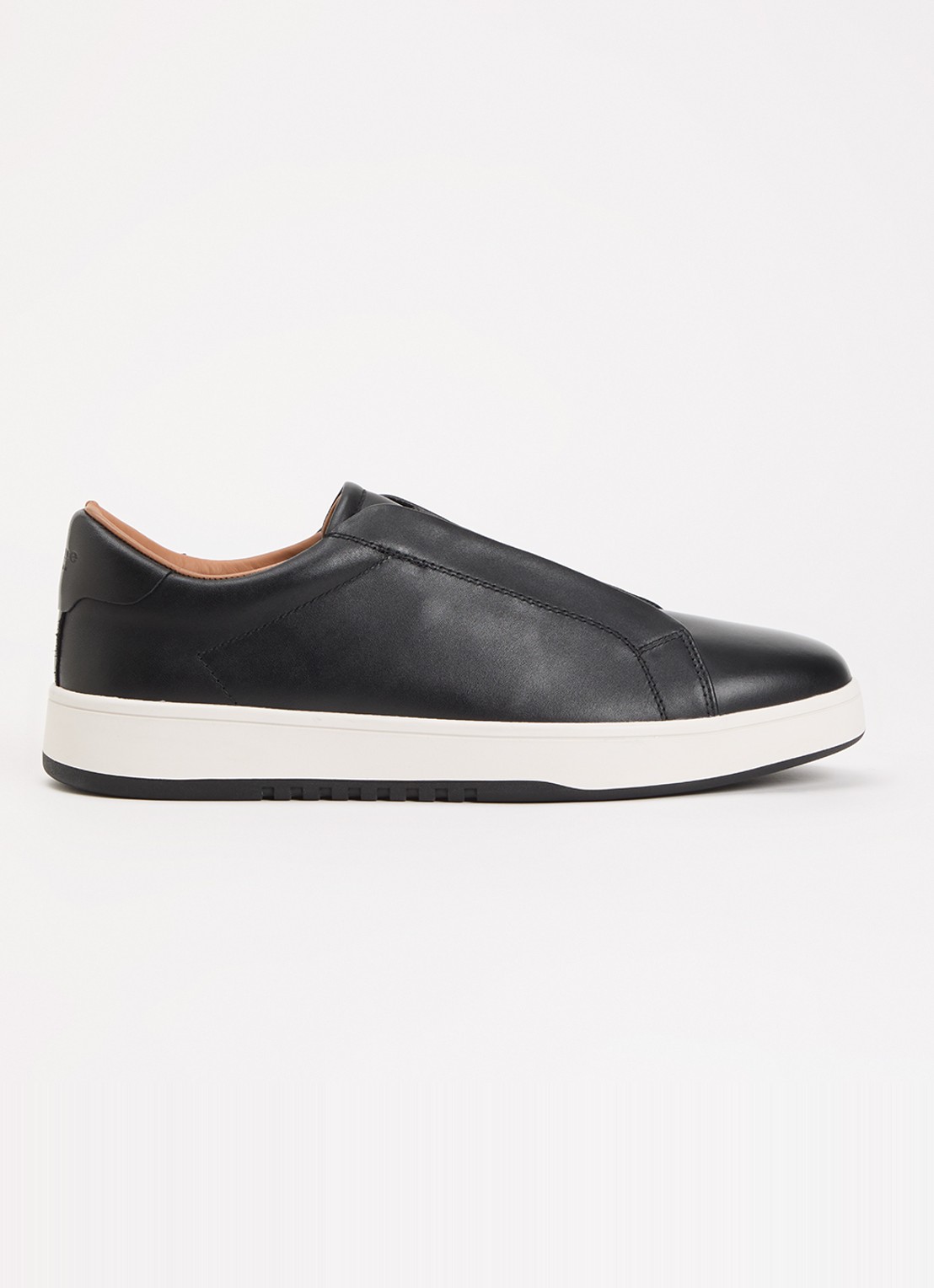 Dune London Troys sneaker van leer - voorkant zwart