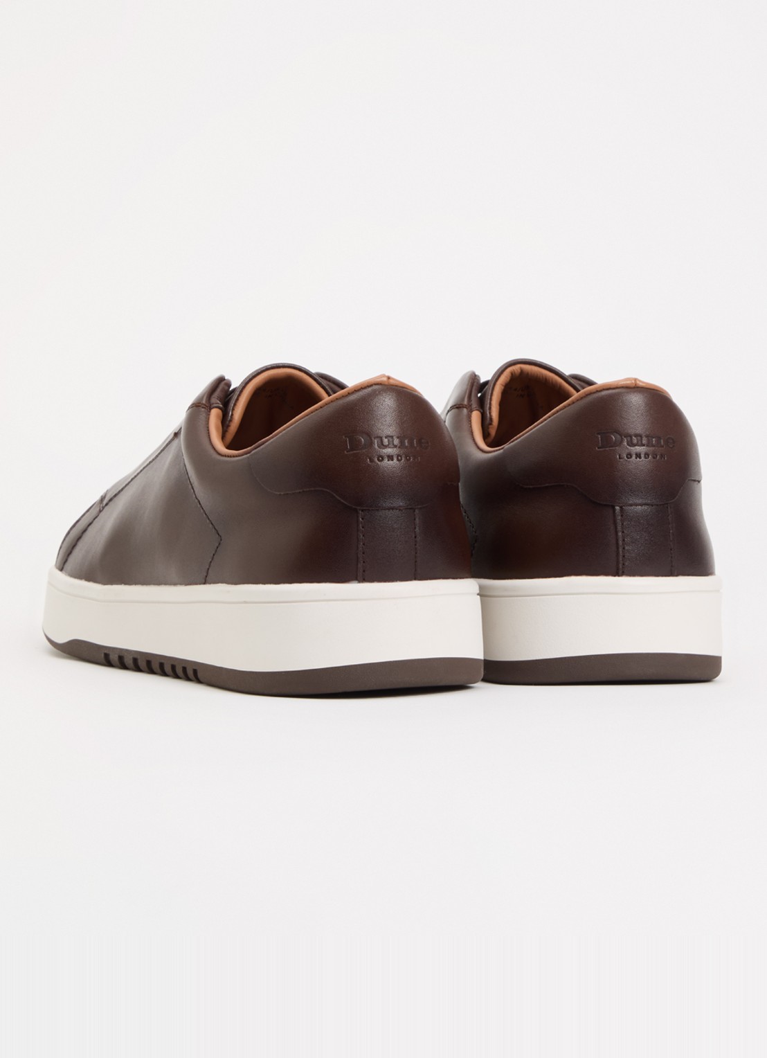 Dune London Troys sneaker van leer - achterkant 5 bruin