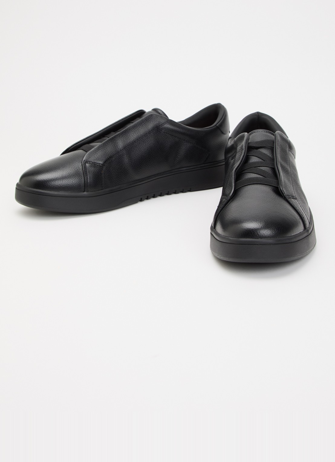 Dune London Troys sneaker van leer - detail diepzwart