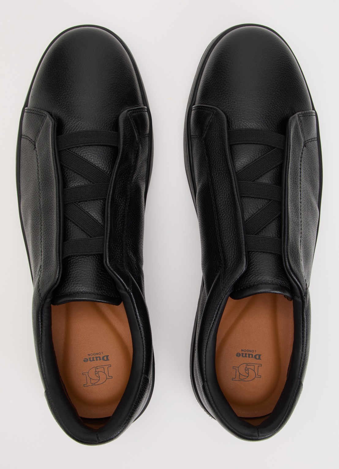 Dune London Troys sneaker van leer - detail 2 diepzwart