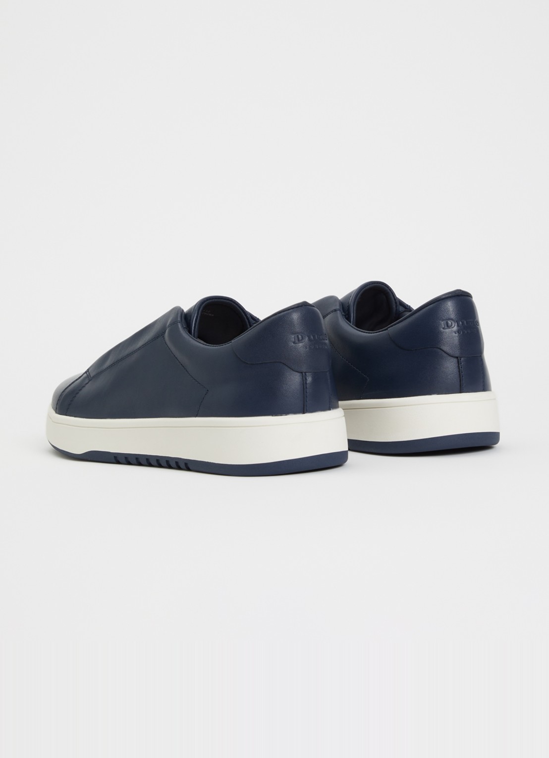 Dune London Troys sneaker van leer - achterkant 4 donkerblauw