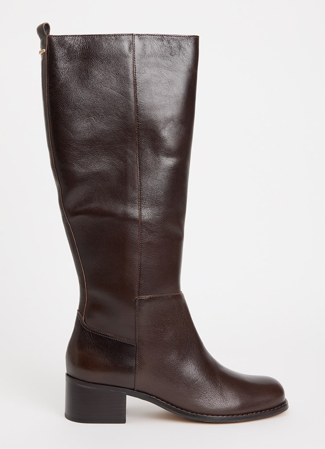 Dune London Turner laars van leer - voorkant 4 donkerbruin