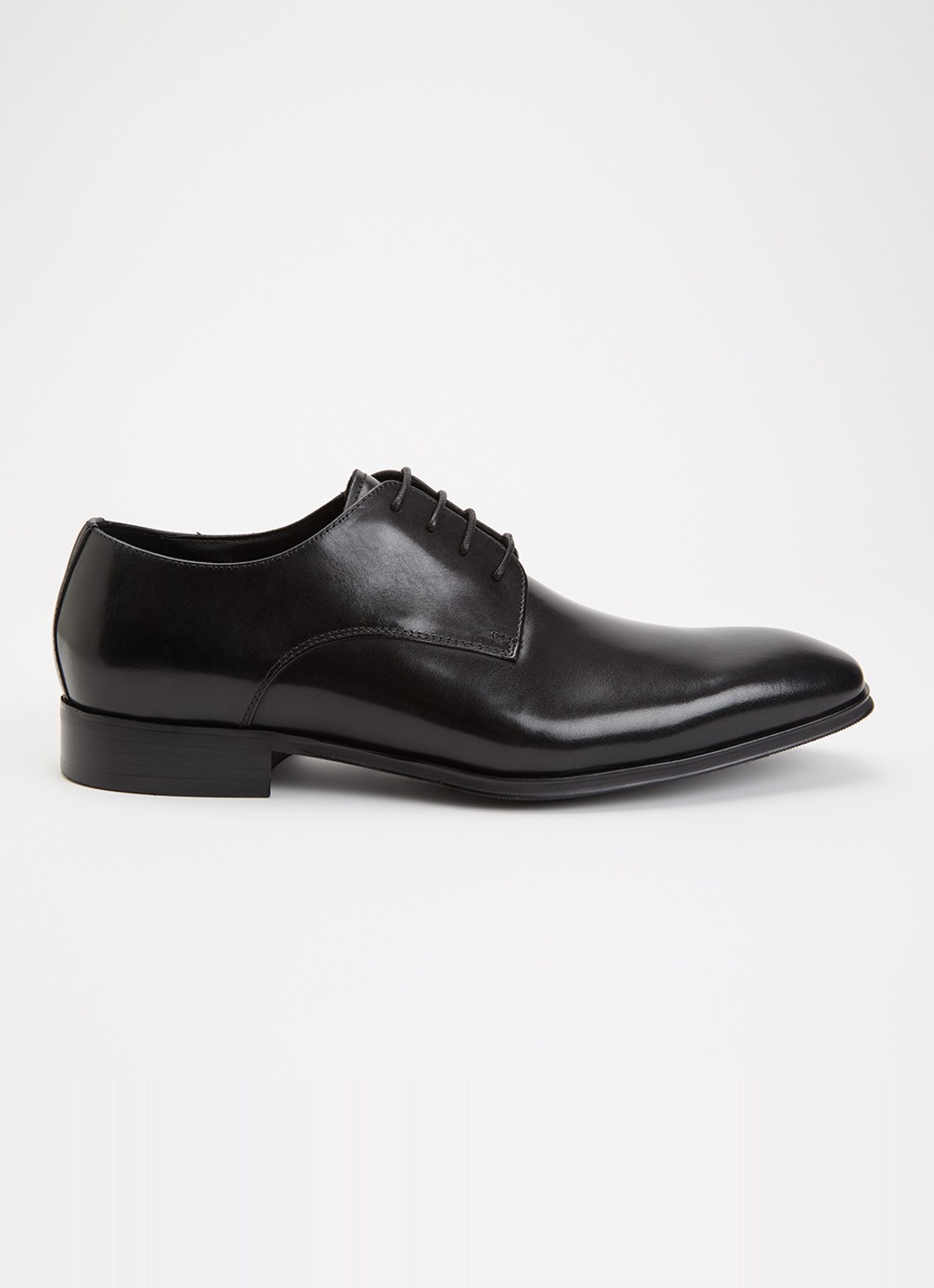 Dune London Veterschoen van leer - voorkant 5 zwart