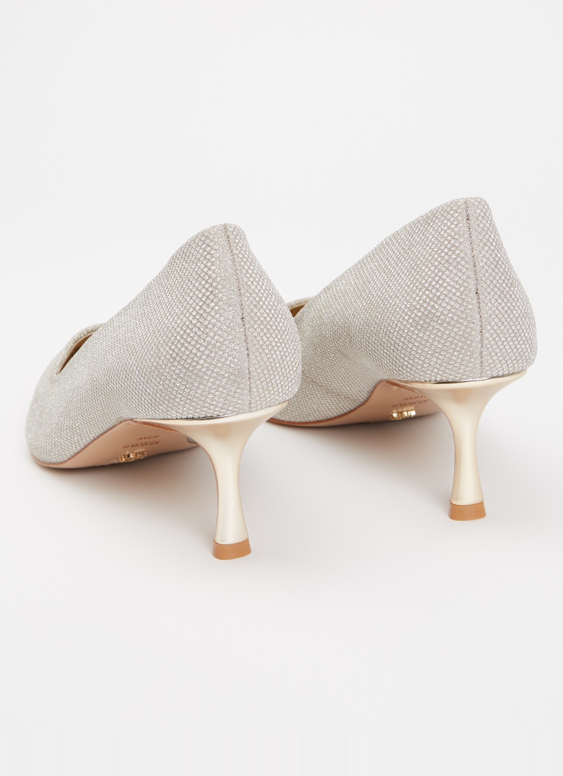 Dune London Wide Fit Achievable pump met glitter - achterkant goud