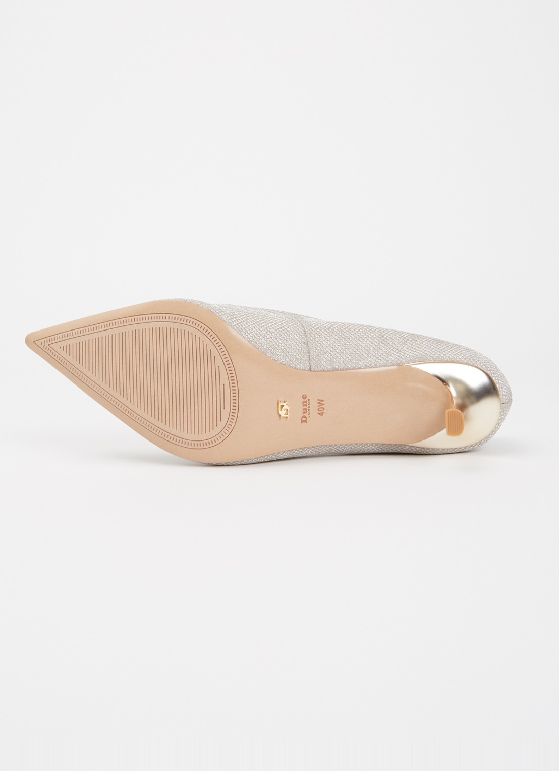 Dune London Wide Fit Achievable pump met glitter - detail 4 goud