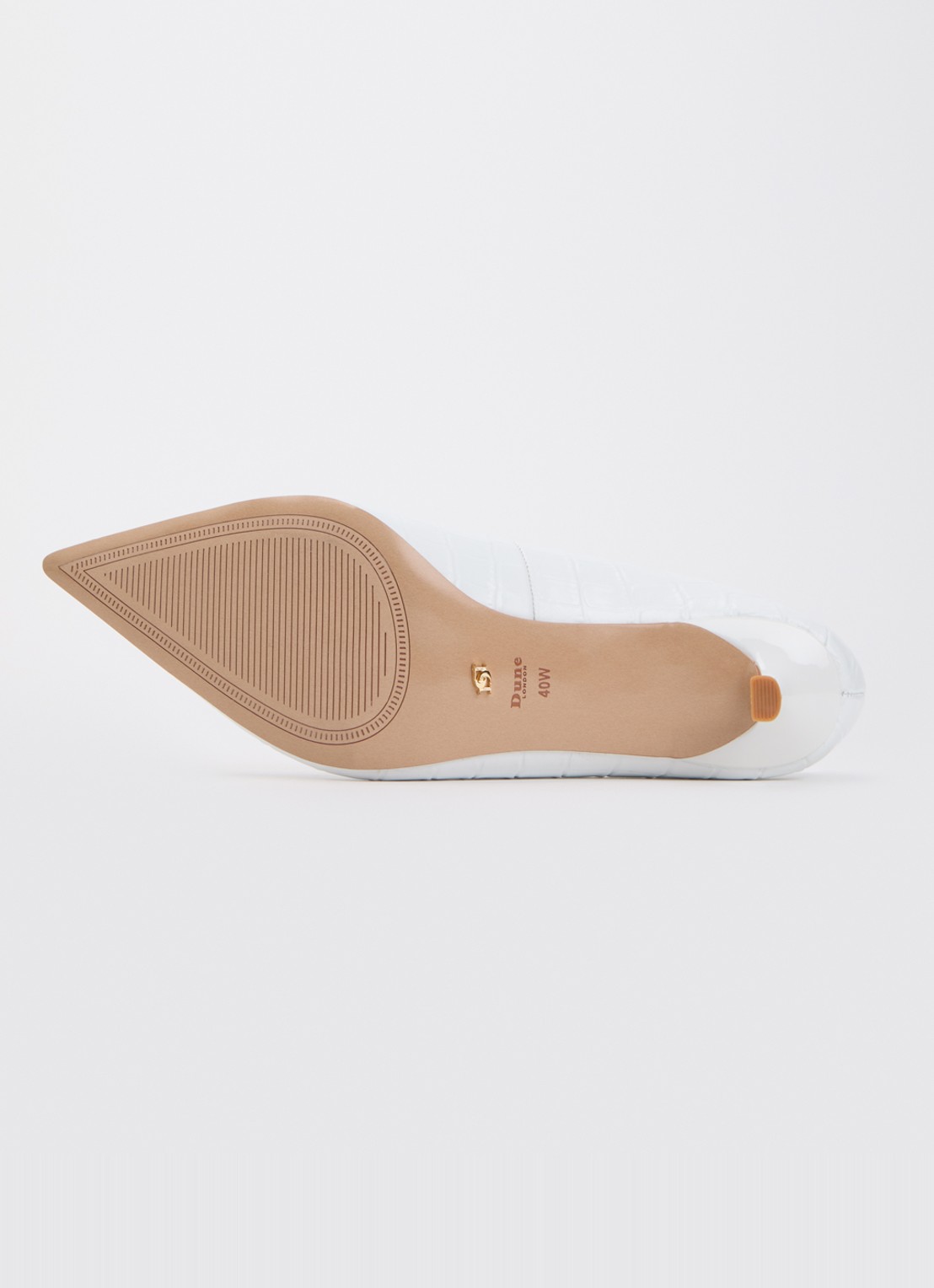 Dune London Wide Fit Achievable pump met glitter - detail 5 wit