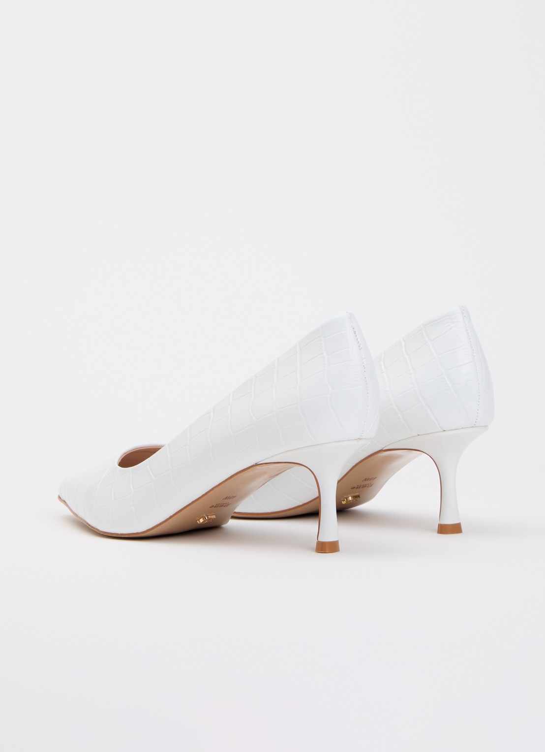Dune London Wide Fit Achievable pump  - achterkant 2 wit