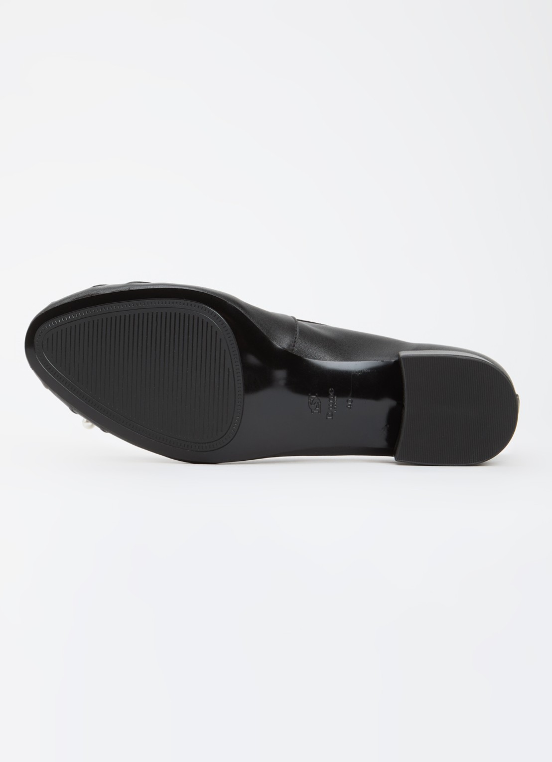Dune London Wide Fit Amazing ballerina van leer - detail 4 zwart