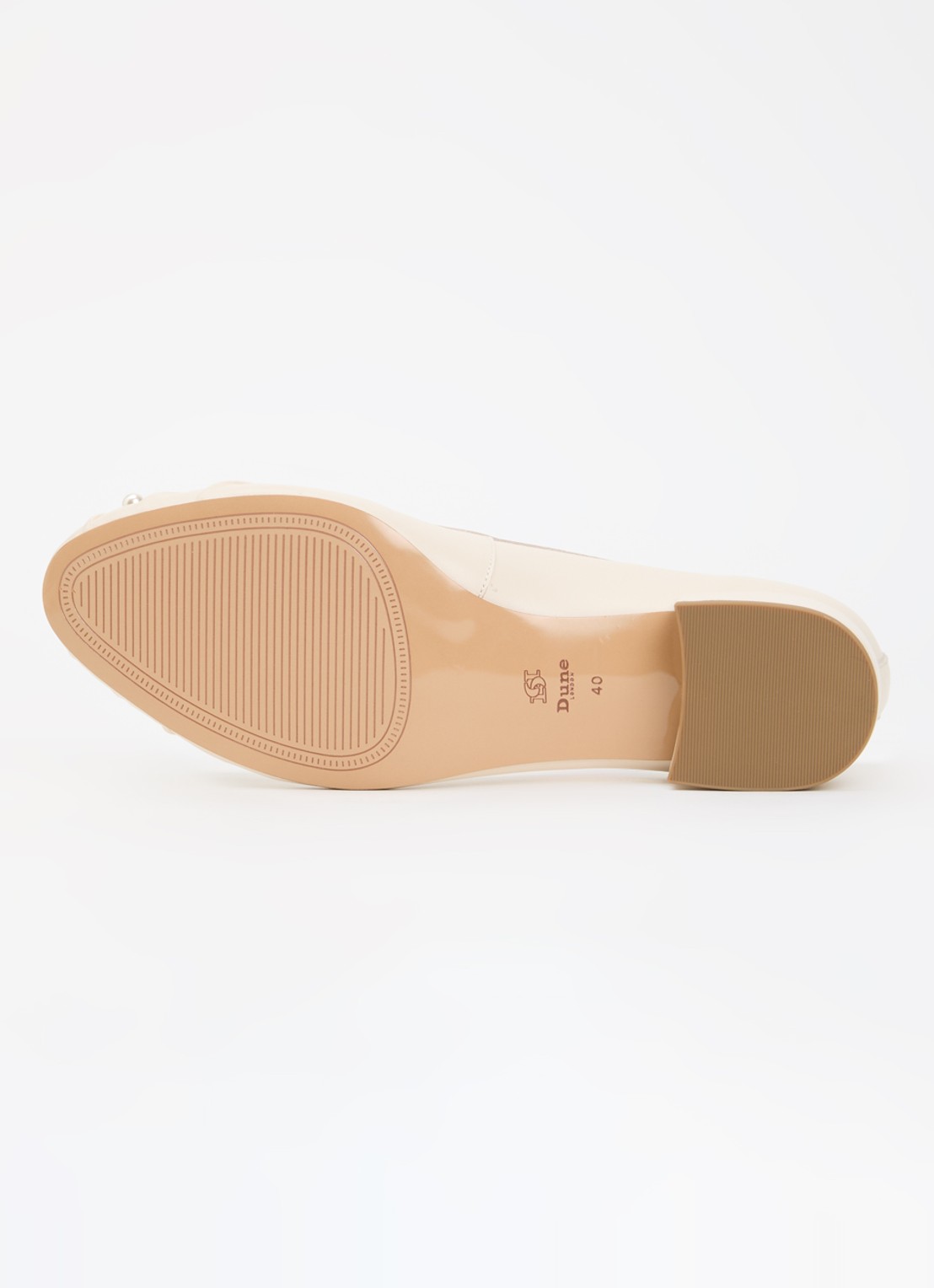 Dune London Wide Fit Amazing ballerina van leer - detail 4 creme