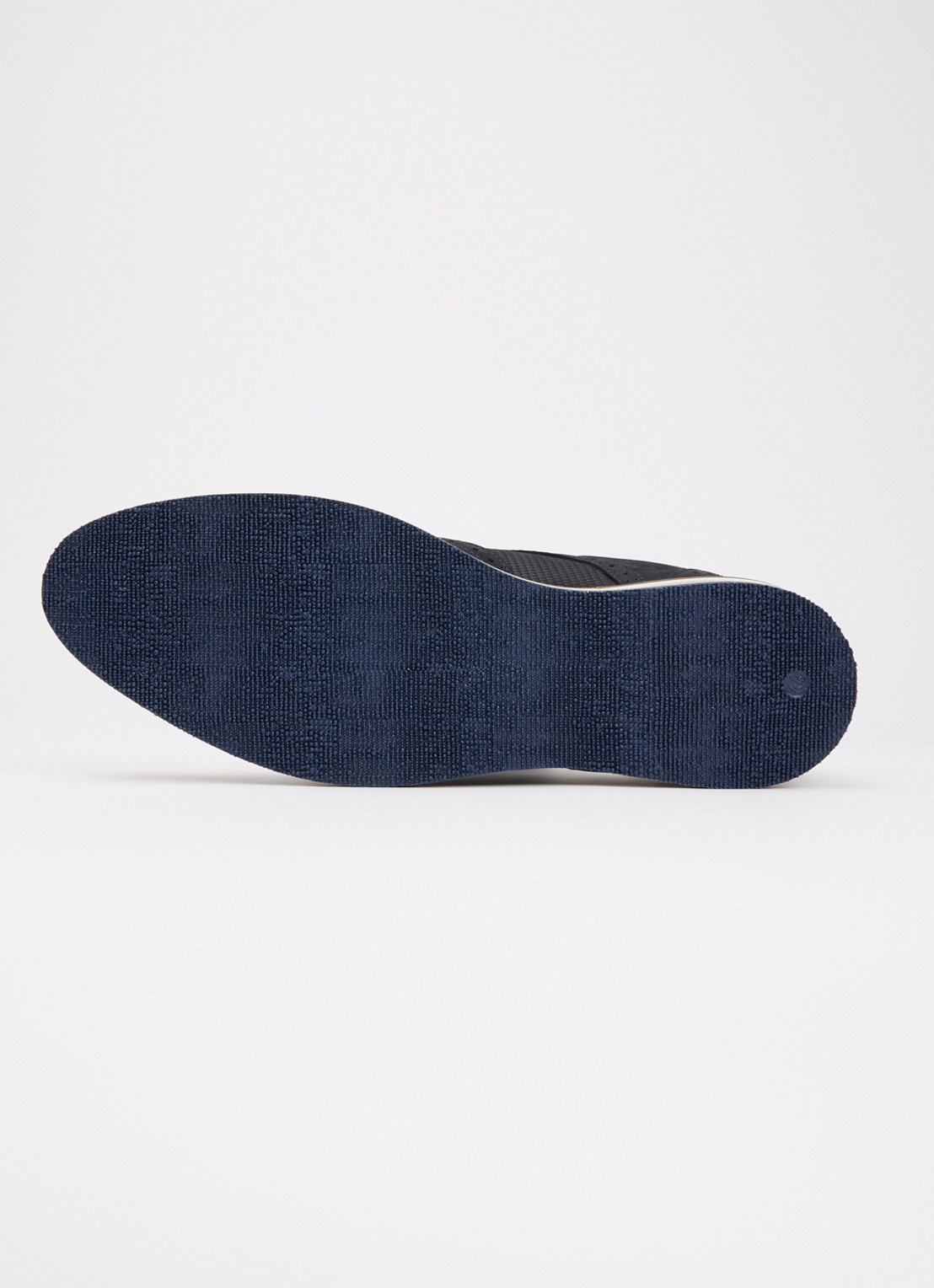Dune London Wide Fit Barkings brogue van leer - detail 4 donkerblauw