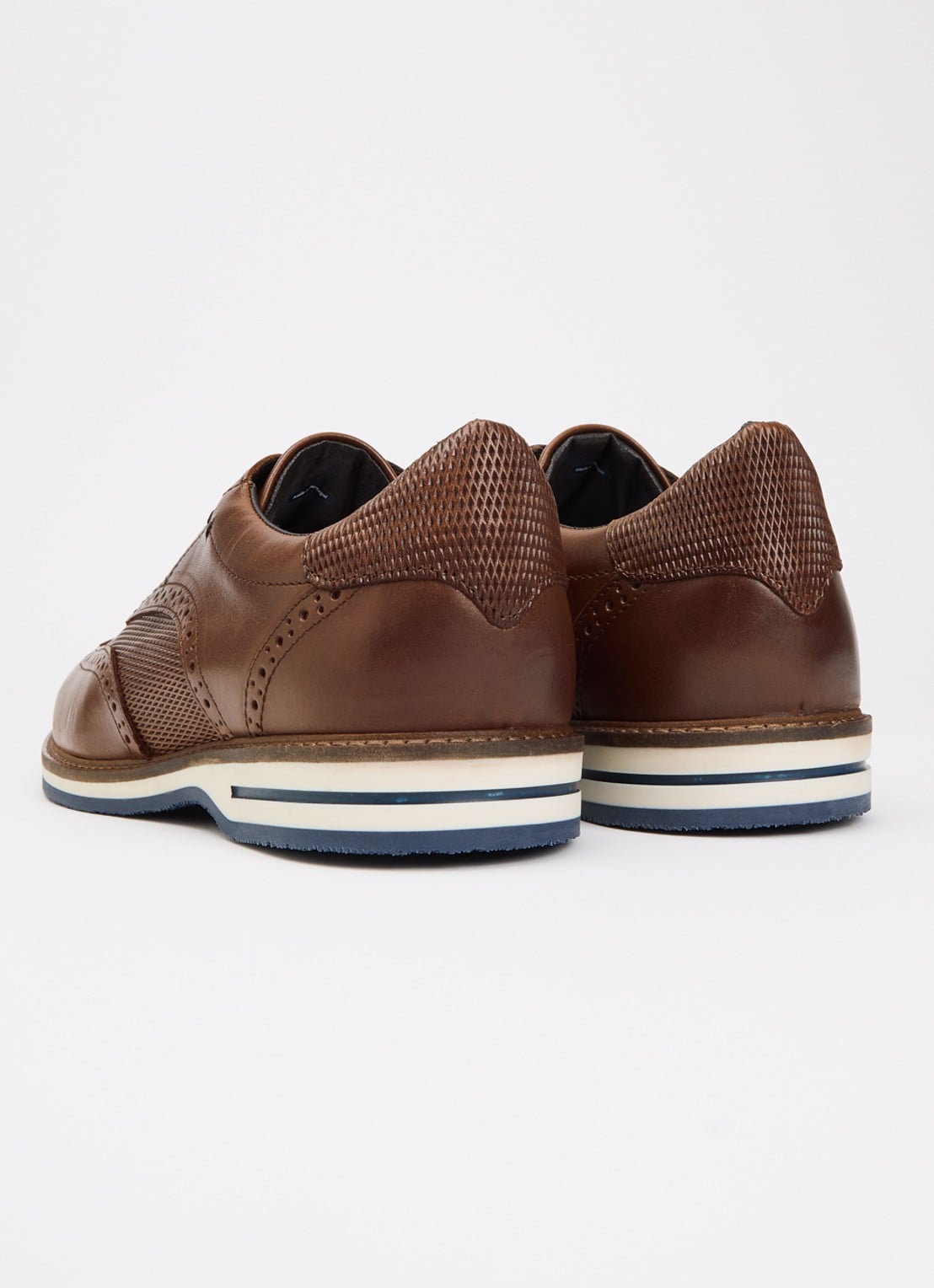 Dune London Wide Fit Barkings brogue van leer - achterkant 2 bruin