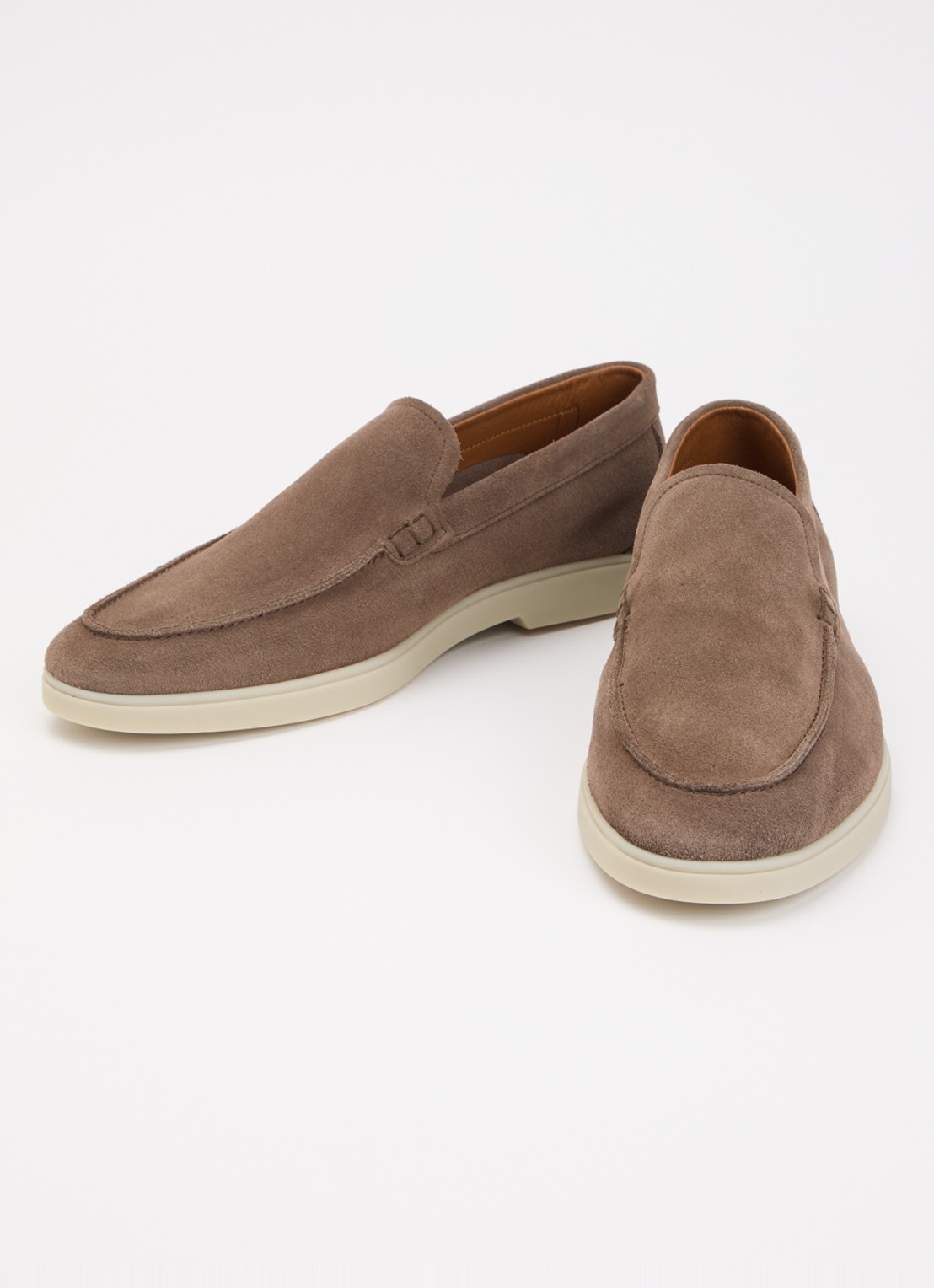 Dune London Wide Fit Boltman slip-on van suède - detail 3 lichtbruin