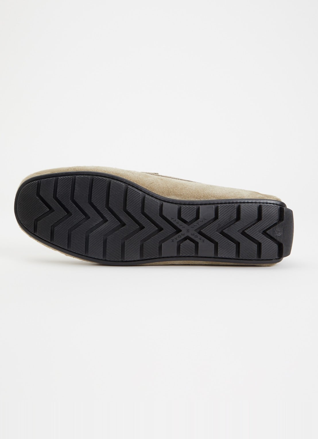 Dune London Wide Fit Brackon mocassin van suède - detail 5 taupe