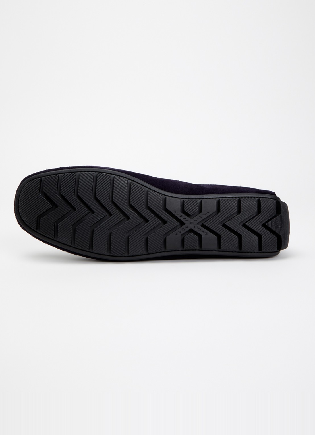 Dune London Wide Fit Brackon mocassin van suède - detail 4 donkerblauw