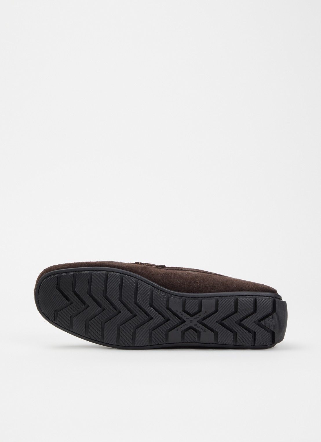 Dune London Wide Fit Brackon mocassin van suède - detail 5 donkerbruin