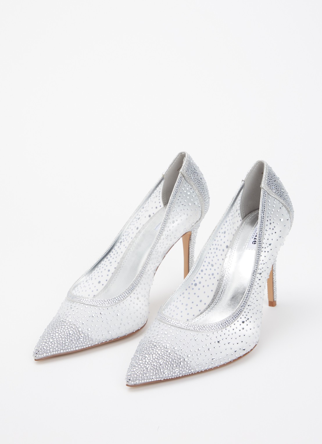 Dune London Wide Fit Brightest pump met strass - detail 3 zilver