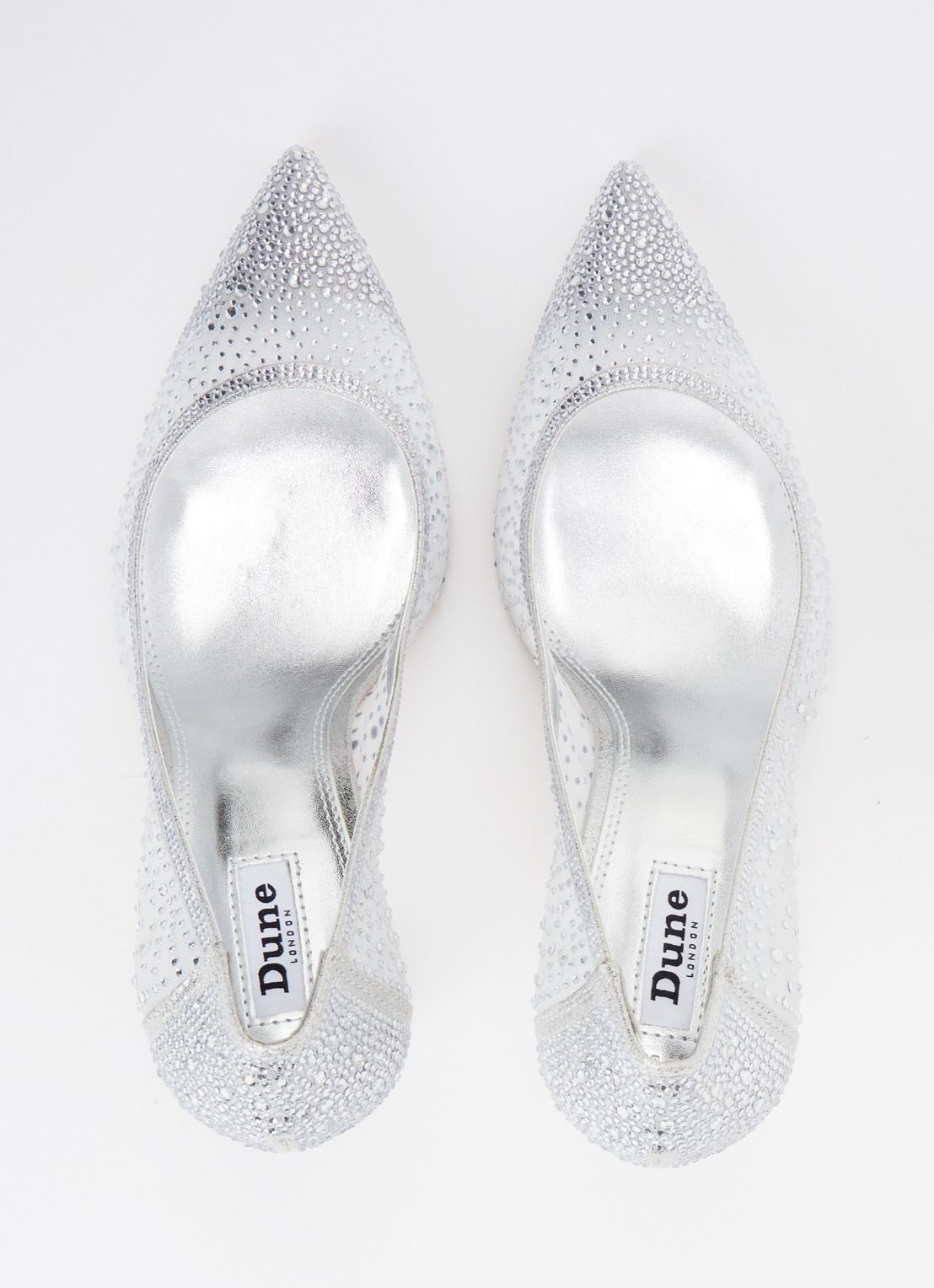 Dune London Wide Fit Brightest pump met strass - detail 4 zilver