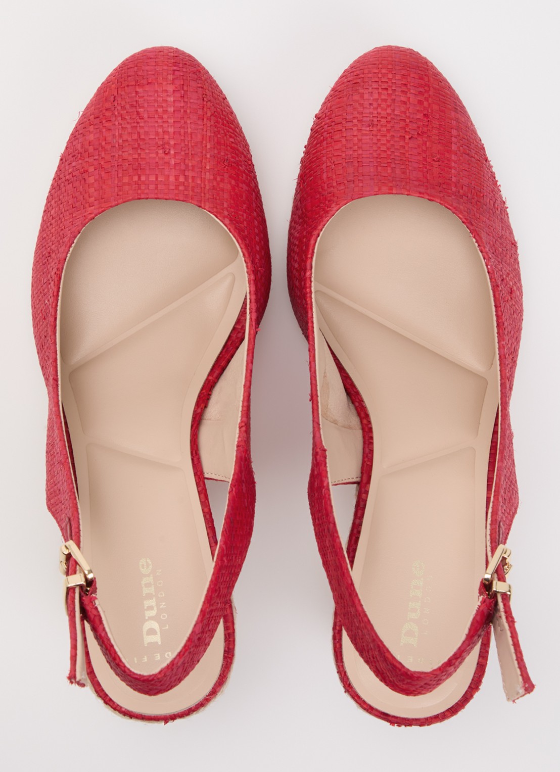 Dune London Wide Fit Capable sleehak van leer - detail 3 rood