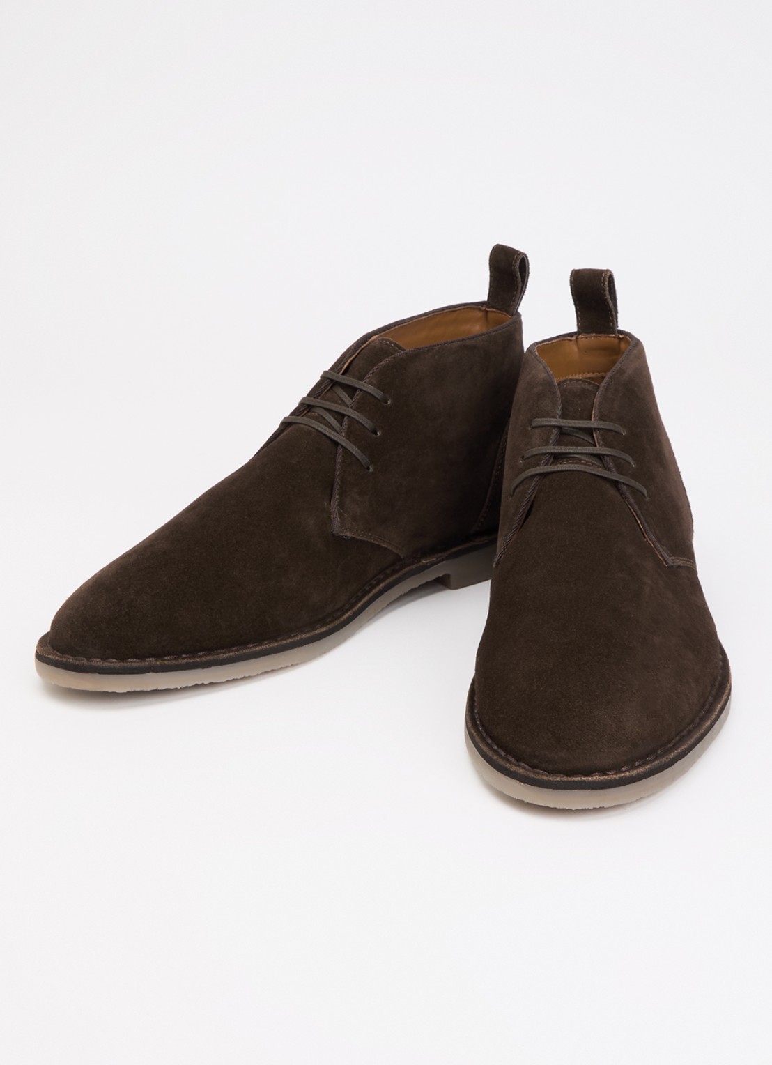 Dune London Wide Fit Cashed veterschoen van suède - detail 3 donkerbruin