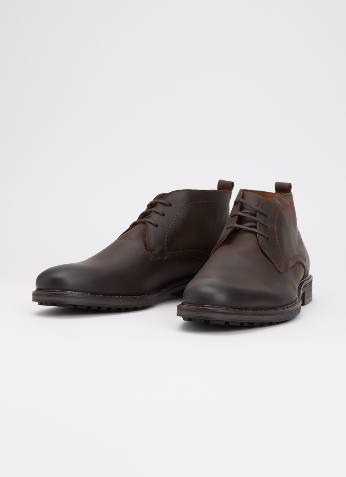 Dune London Wide Fit Charleys veterschoen van leer - detail 2 donkerbruin