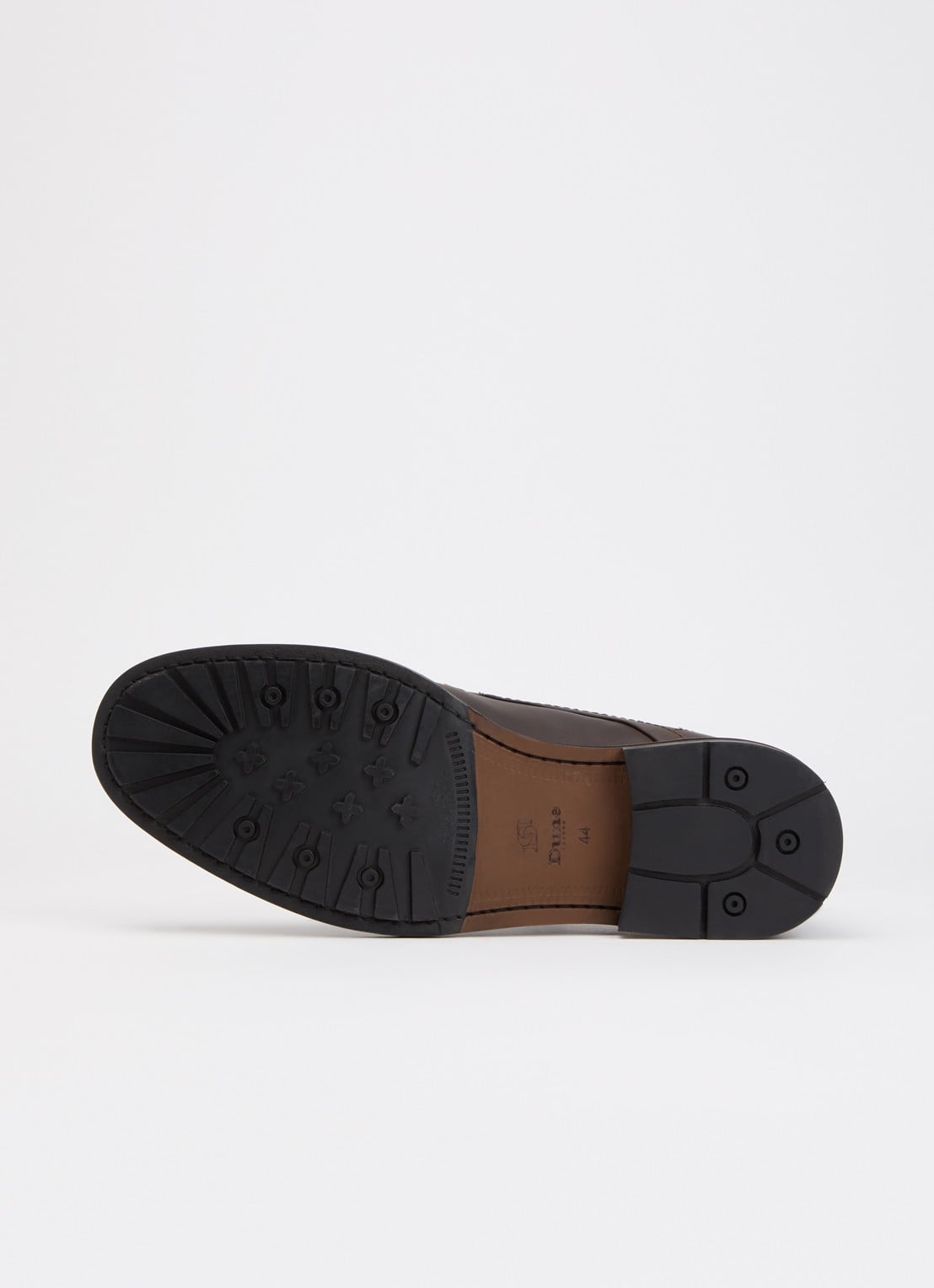 Dune London Wide Fit Charleys veterschoen van leer - detail 3 donkerbruin